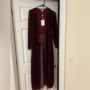 Wayf Xs new dress red velvet